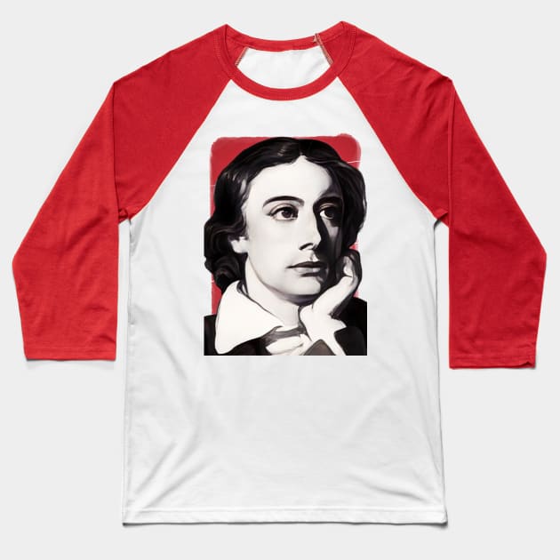 English Poet John Keats illustration Baseball T-Shirt by Litstoy 